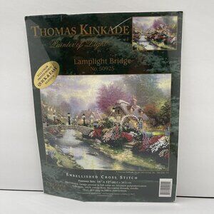Thomas Kinkade Painter of Light Lamplight Bridge 50925 Cross Stitch